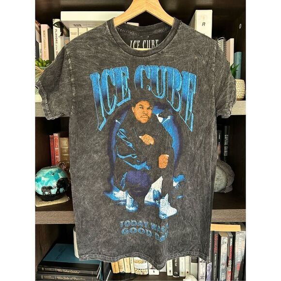 🐿️ NWOT Ice Cube Today Was A Good Day Mineral Wash Black Graphic Tee Unisex Sm - Picture 1 of 5